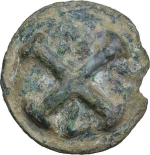 reverse: Northern Apulia, Luceria. Light series. AE Cast Quincunx, c. 217-212 BC
