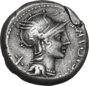 obverse: M. Cipius M.f. AR Denarius, 115 or 114 BC