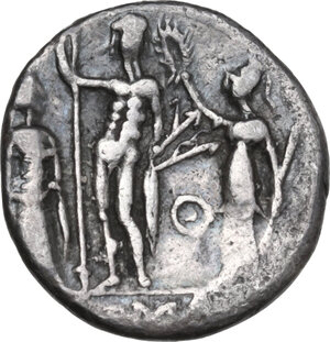 reverse: Cn. Blasio Cn.f. AR Denarius, 112-111 BC