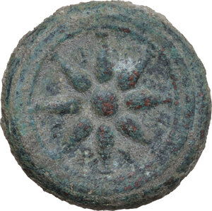 reverse: Northern Apulia, Luceria. AE Quincunx, c. 211-200 BC