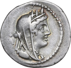 obverse: C. Fabius C. f. Hadrianus. AR Denarius, 102 BC