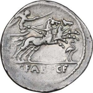 reverse: C. Fabius C. f. Hadrianus. AR Denarius, 102 BC