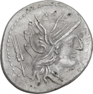 obverse: L. Julius. AR Denarius, 101 BC