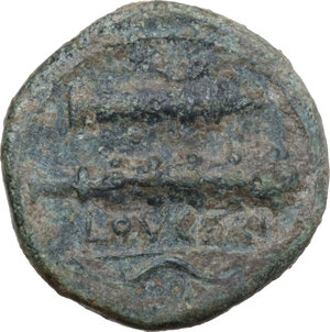 reverse: Northern Apulia, Luceria. AE Quadrunx, c. 211-200 BC