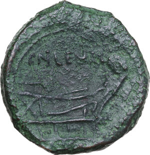 reverse: Cn. Cornelius Lentulus Clodianus. AE As, 88 BC, Rome mint