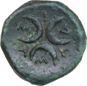 reverse: Southern Apulia, Samadion. AE 13.5 mm, 200-150 BC