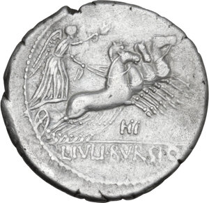 reverse: L. Julius Bursio. AR Denarius, 85 BC