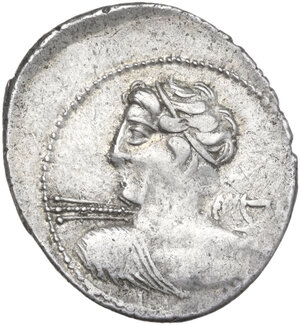 obverse: C. Licinius L. f. Macer. AR Denarius, 84 BC