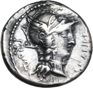 obverse: L. Manlius Torquatus. AR Denarius, mint moving with Sulla, 82 BC