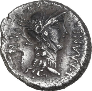 obverse: L. Manlius Torquatus. AR Denarius, mint moving with Sulla, 82 BC