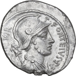 obverse: P. Fonteius Capito. AR Denarius, 55 BC