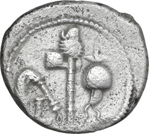 reverse: Caius Julius Caesar. AR Denarius, mint moving with Caesar, 49-48 BC