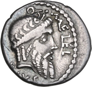 obverse: Q. Caecilius Metellus Pius Scipio. AR Denarius, Africa, 47-46 BC