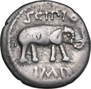 reverse: Q. Caecilius Metellus Pius Scipio. AR Denarius, Africa, 47-46 BC