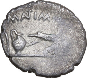 obverse: Marcus Antonius. AR Quinarius, unknown mint in Gallia Transalpina or Cisalpina, 43-42 BC