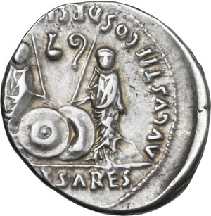 reverse: Augustus (27 BC - 14 AD) . AR Denarius, Lugdunum mint, c. 2 BC-4 AD