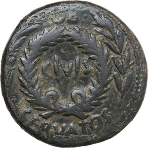 obverse: Augustus (27 BC - 14 AD). AE Sestertius, P. Licinius Stolo, moneyer, 17 BC
