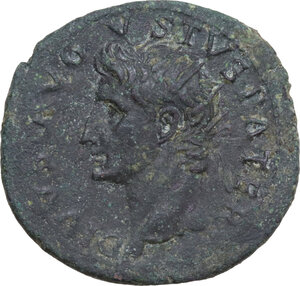 obverse: Divus Augustus (died 14 AD). AE As, Rome mint, 22-30