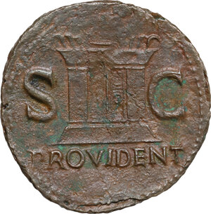 reverse: Divus Augustus (died 14 AD). AE As, Rome mint, 22-30
