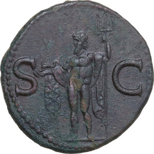 reverse: Agrippa (died 12 BC). AE As. Rome mint. Struck under Caligula, 37-41