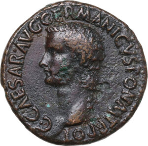 obverse: Gaius (Caligula) (37-41). AE As, Rome mint, 37-38
