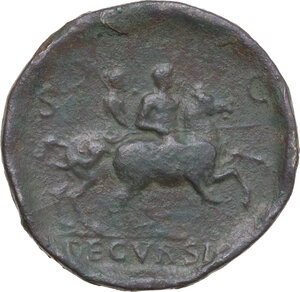 reverse: Nero (54-68). AE Hammered Sestertius, c. 64 AD