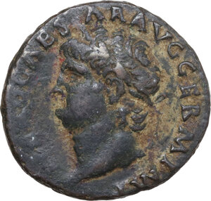 obverse: Nero (54-68). AE As, Rome mint, 62-68