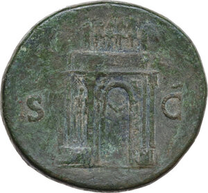 reverse: Nero (54-68). AE Sestertius, Lugdunum mint, 65 AD