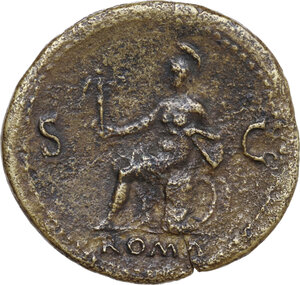 reverse: Nero (54-68). AE Sestertius. Lugdunum, 65 AD