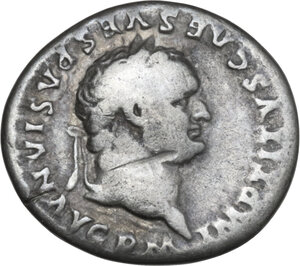 obverse: Titus (79-81). AR Denarius, 80 AD