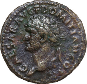 obverse: Domitian as Caesar (69-79). AE As, Rome mint, 73-74