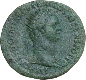 obverse: Domitian (81-96). AE Dupondius, Rome mint, 85 AD