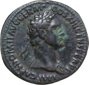 obverse: Domitian (81-96). AE As, Rome mint, 87 AD