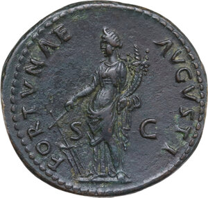 reverse: Domitian (81-96). AE As, Rome mint, 87 AD