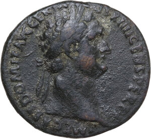 obverse: Domitian (81-96). AE Dupondius, 88-89