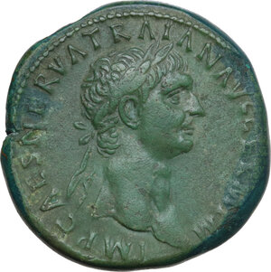 obverse: Trajan (98-117). AE Sestertius, Rome mint, 98-99