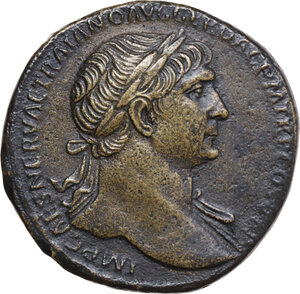 obverse: Trajan (98-117). AE Sestertius. Rome, 109-110 AD