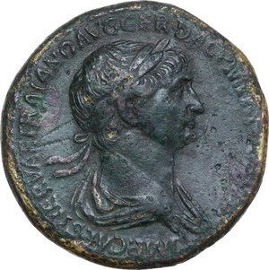 obverse: Trajan (98-117). AE Sestertius, 112-114