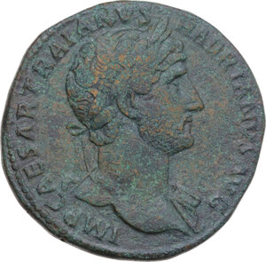obverse: Hadrian (117-138). AE Sestertius. Rome mint, 119-120