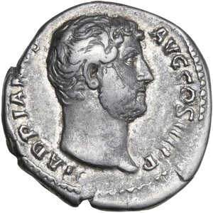 obverse: Hadrian (117-138). AR Denarius, Rome mint, 133-135