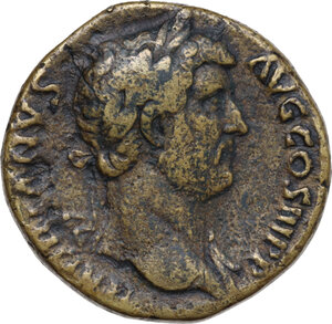obverse: Hadrian (117-138). AE Sestertius, 134-138