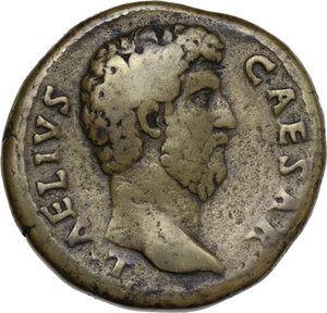 obverse: Aelius (Caesar 136-138). AE Sestertius, struck under Hadrian. Rome, 137 AD