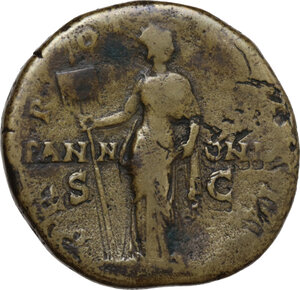 reverse: Aelius (Caesar 136-138). AE Sestertius, struck under Hadrian. Rome, 137 AD