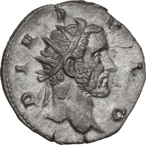 obverse: Divus Antoninus Pius (died 161 AD). AR Antoninianus, Mediolanum mint, struck under Trajan Decius 250-251
