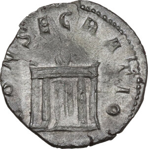 reverse: Divus Antoninus Pius (died 161 AD). AR Antoninianus, Mediolanum mint, struck under Trajan Decius 250-251