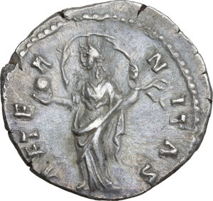 reverse: Diva Faustina I (died 141 AD). AR Denarius, Rome mint