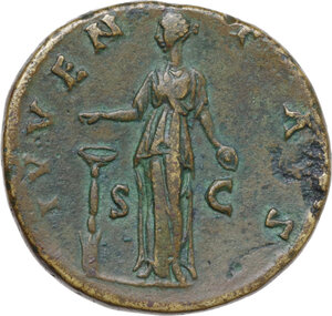 reverse: Marcus Aurelius as Caesar (139-161). AE Sestertius, 140-144