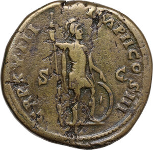 reverse: Marcus Aurelius (161-180). AE Sestertius, Rome mint, 163-164