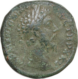 obverse: Marcus Aurelius (161-180). AE Sestertius. Rome mint, 170-171