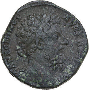 obverse: Marcus Aurelius (161-180). AE Sestertius, Rome mint, 171-172